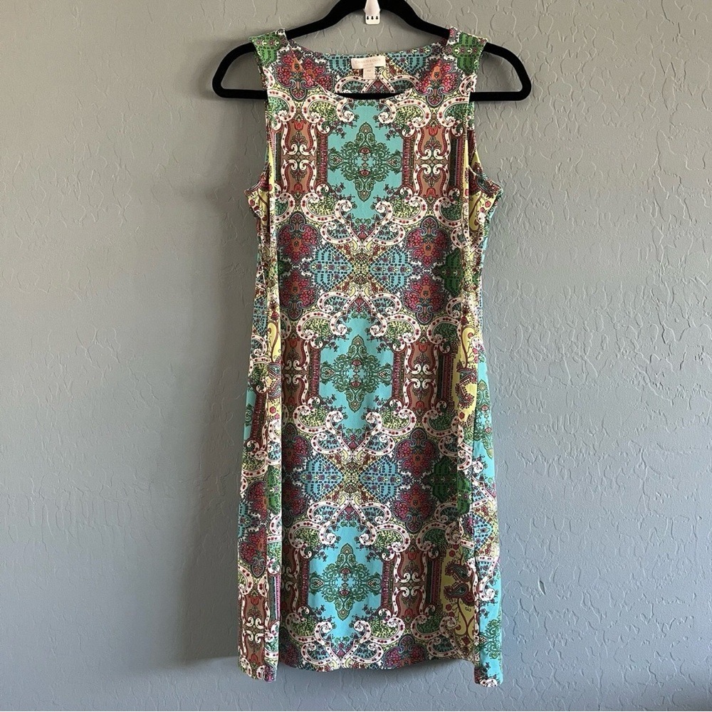 Charter Club Women's Abstract Dress Multicolor Size PM